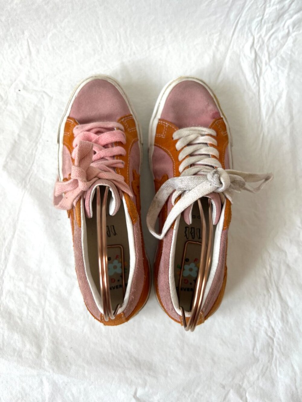 Converse Golf le Fleur sneakers low top shoes Pink Orange suede womens 7.5 - Picture 5 of 15